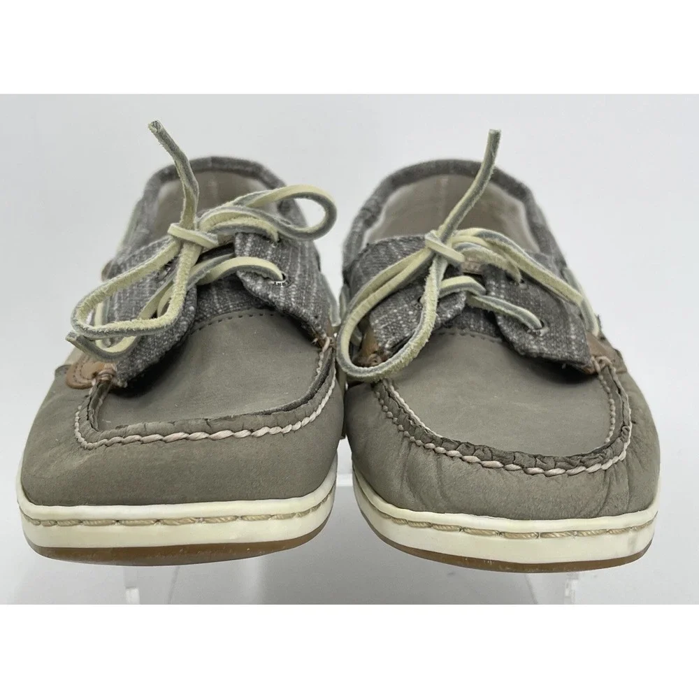 Sperry Top-Sider Bluefish Sparkle Grey Boat Shoe Women's‎ Size: 8M